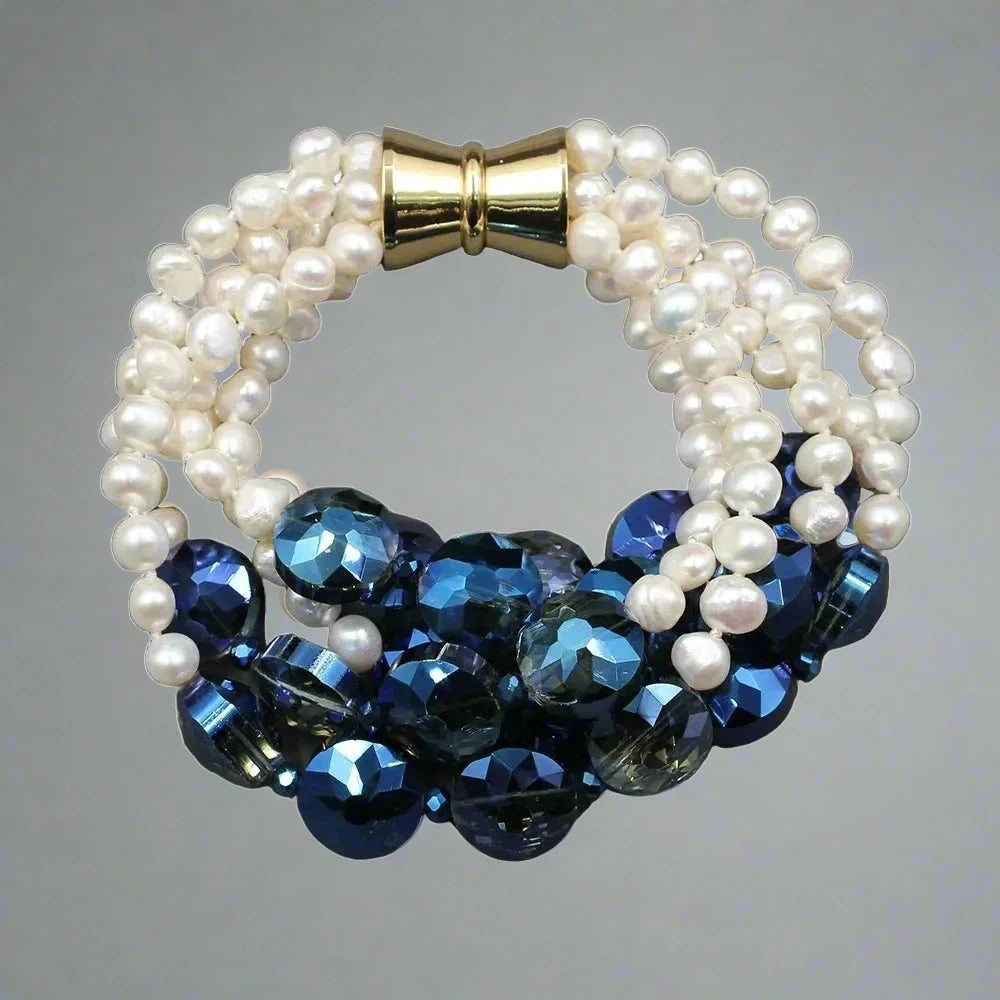 Skylar Crest Pearl Strand Bracelet