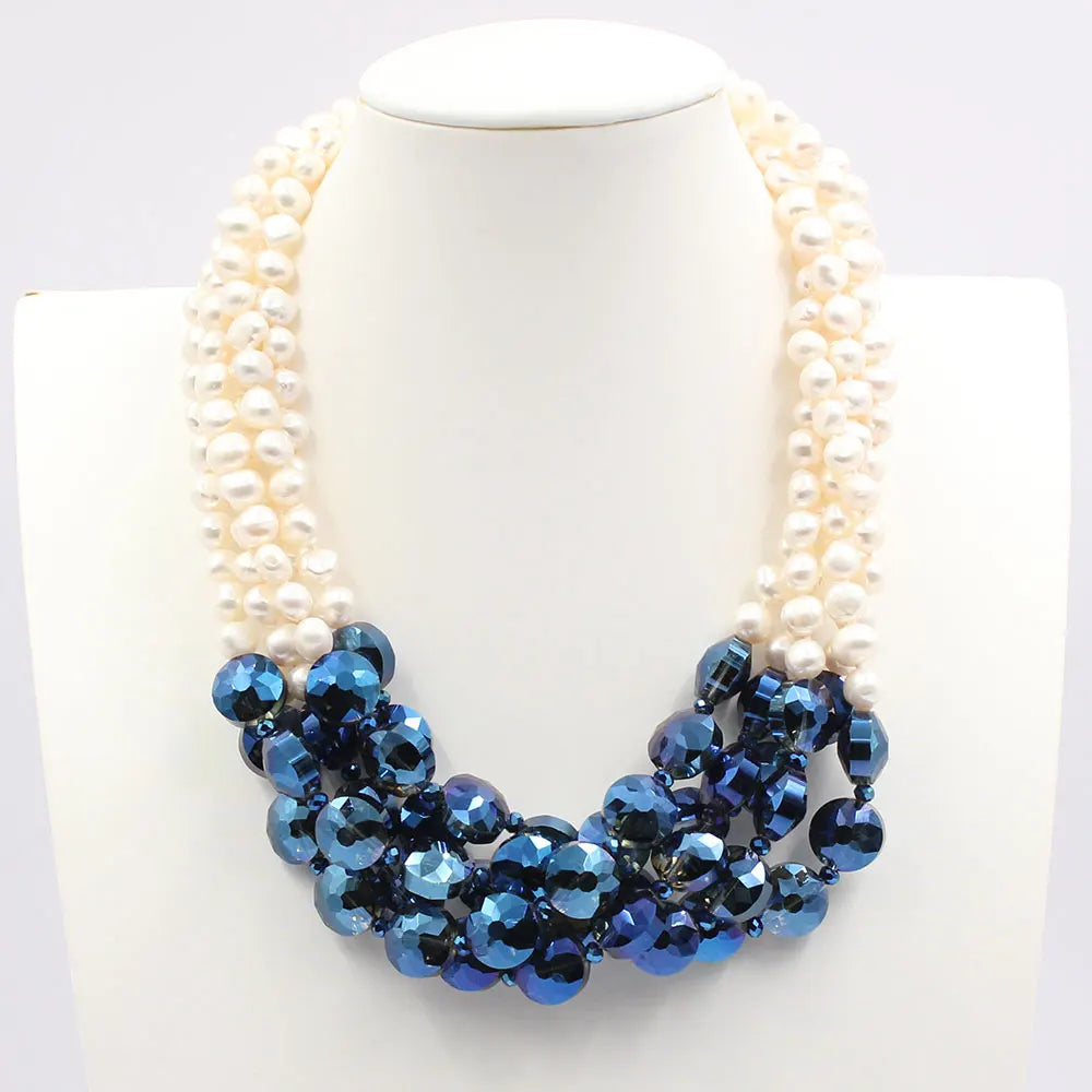 Skylar Crest Pearl Strand Necklace