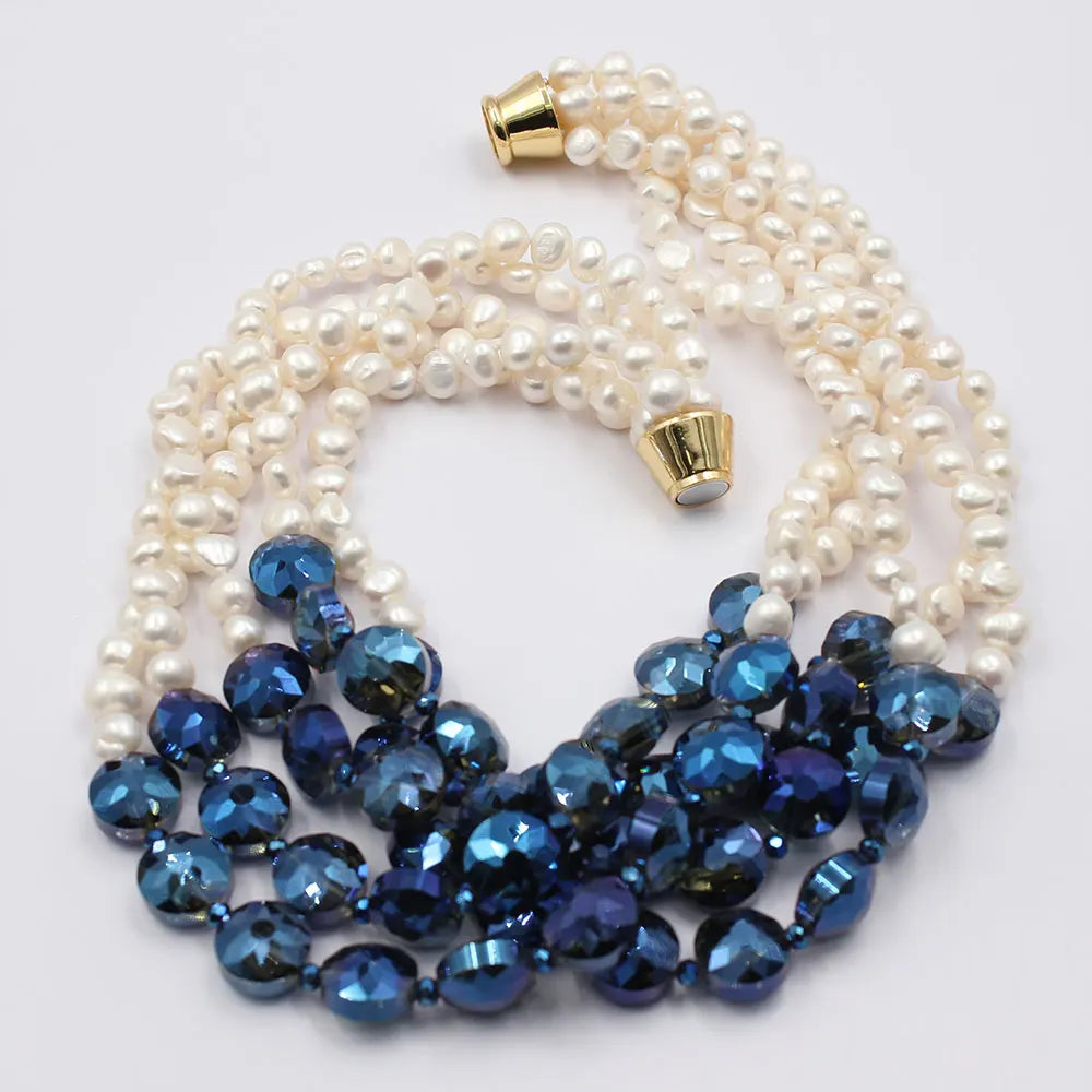 Skylar Crest Pearl Strand Necklace