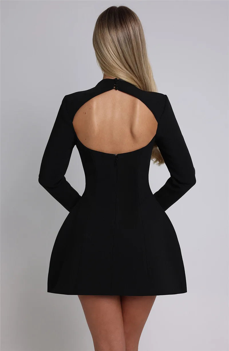 Backless Bella Sky Mini Dress