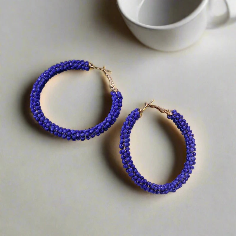 Aura Boho Glam Hoop Earrings