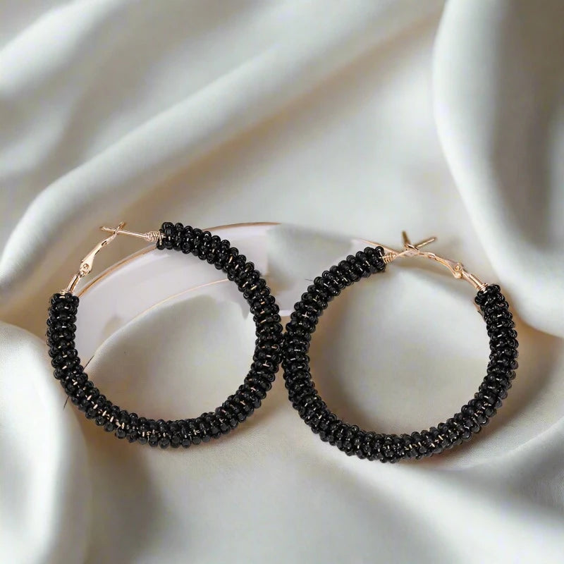 Aura Boho Glam Hoop Earrings