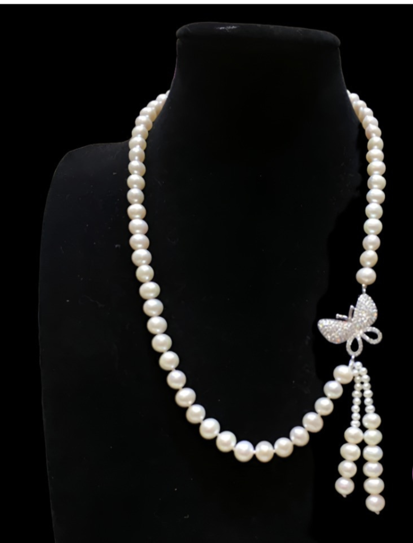 Butterfly Elegance Freshwater Pearl Necklace