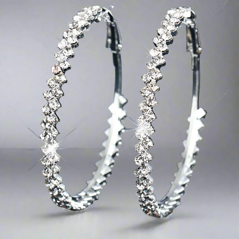 Zoharas 8cm diameters Hoop Earrings