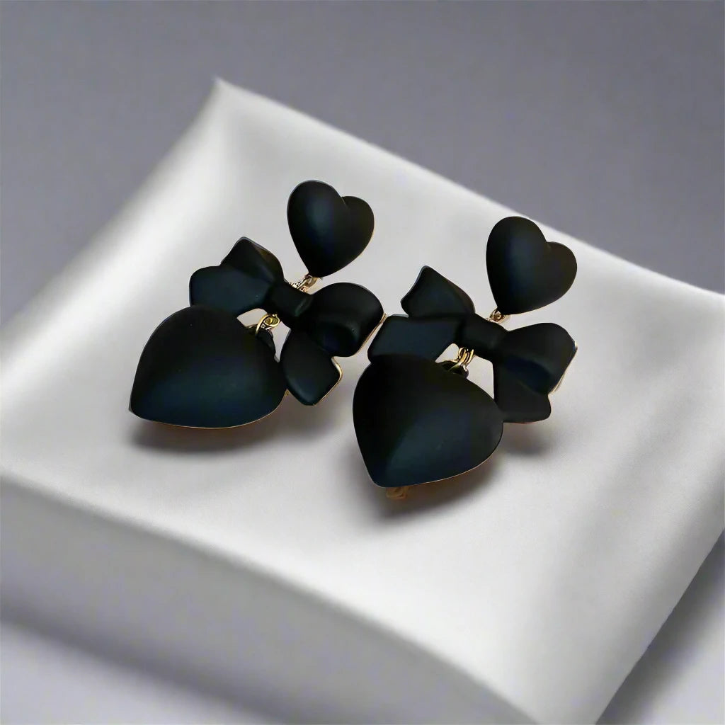 black earrings